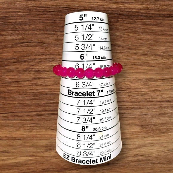 3 Pink tourmaline chalcedony bracelets 6.5” and 8.5 mm. ** 3 bracelets for $30** - Picture 3 of 4